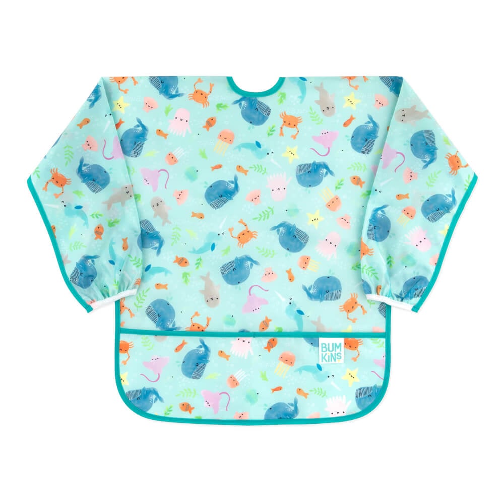 ผ้ากันเปื้อนเด็ก Bumkins Art Smock Ocean Life	 		 		